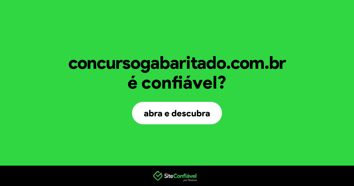 O site concursogabaritado.com.br é confiável?
