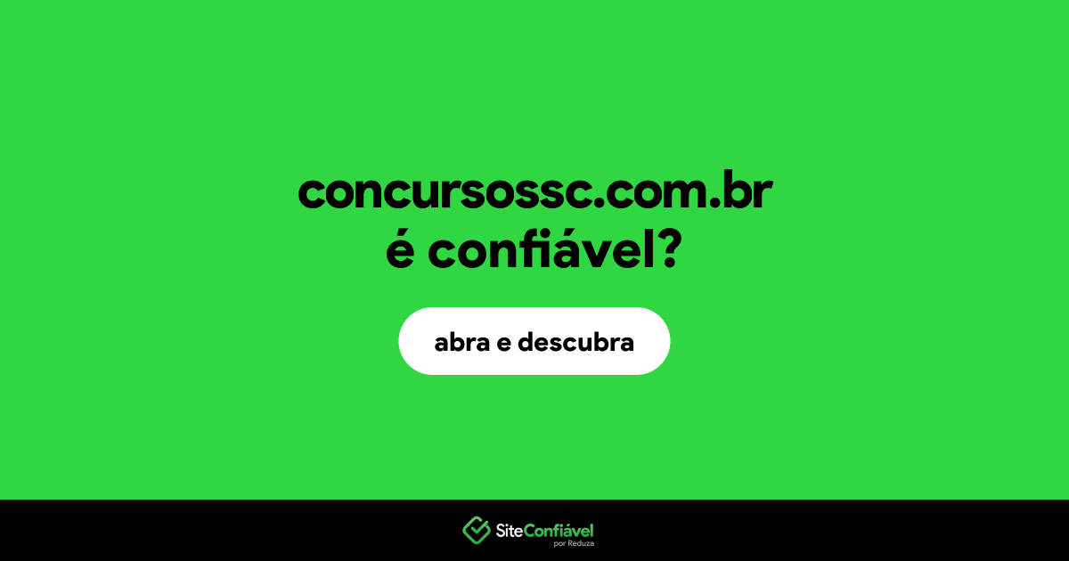 O site concursossc.com.br é confiável?