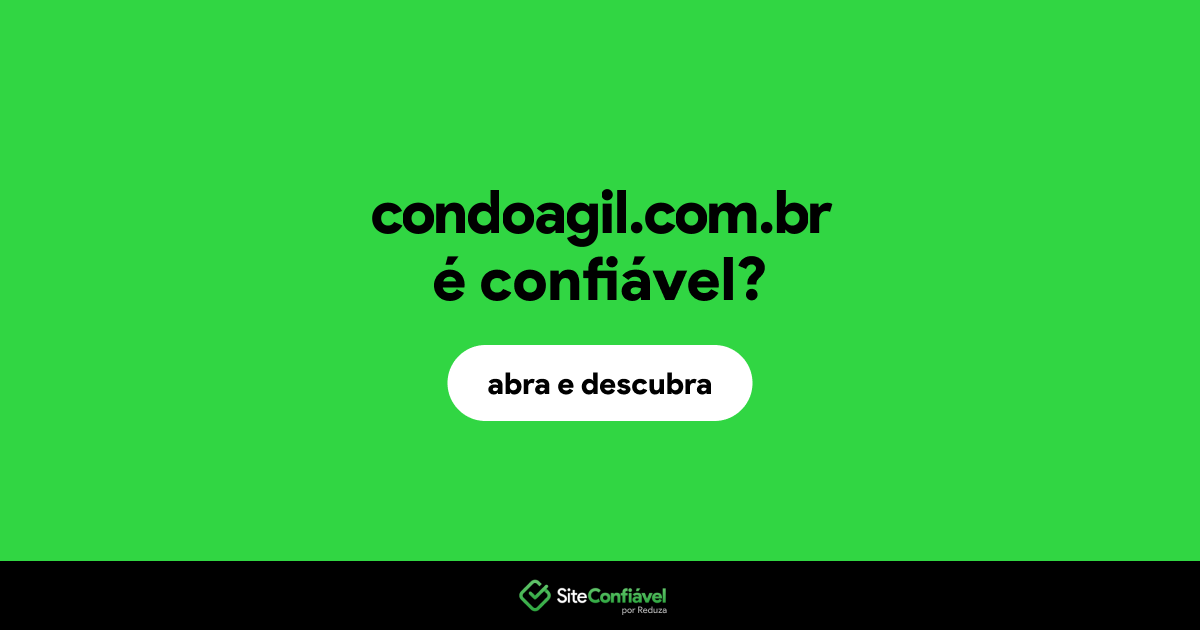 O site condoagil.com.br é confiável?