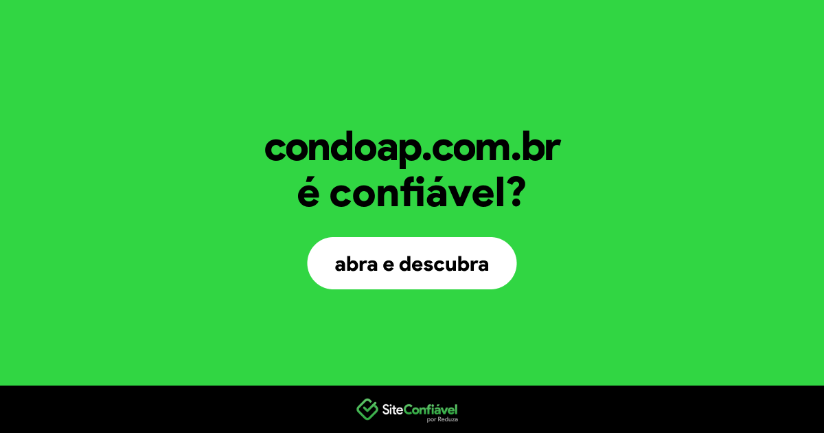 O site condoap.com.br é confiável?