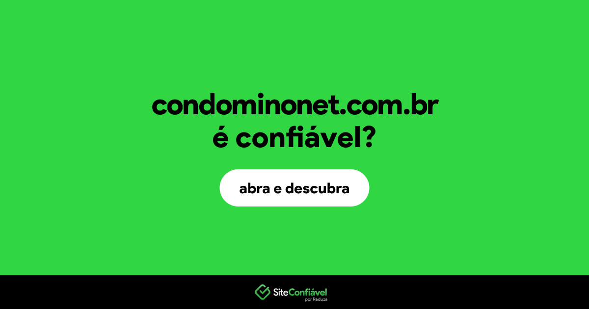 O site condominonet.com.br é confiável?
