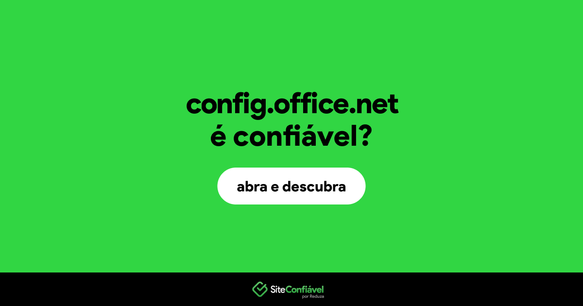 O site config.office.net é confiável?