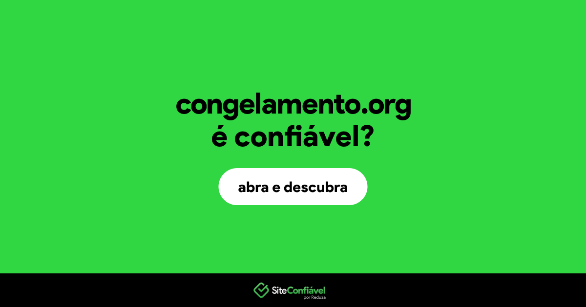 O site congelamento.org é confiável?