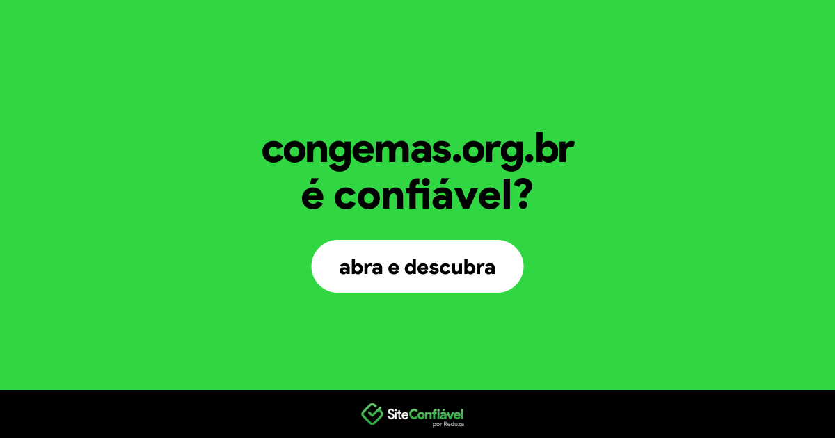 O site congemas.org.br é confiável?