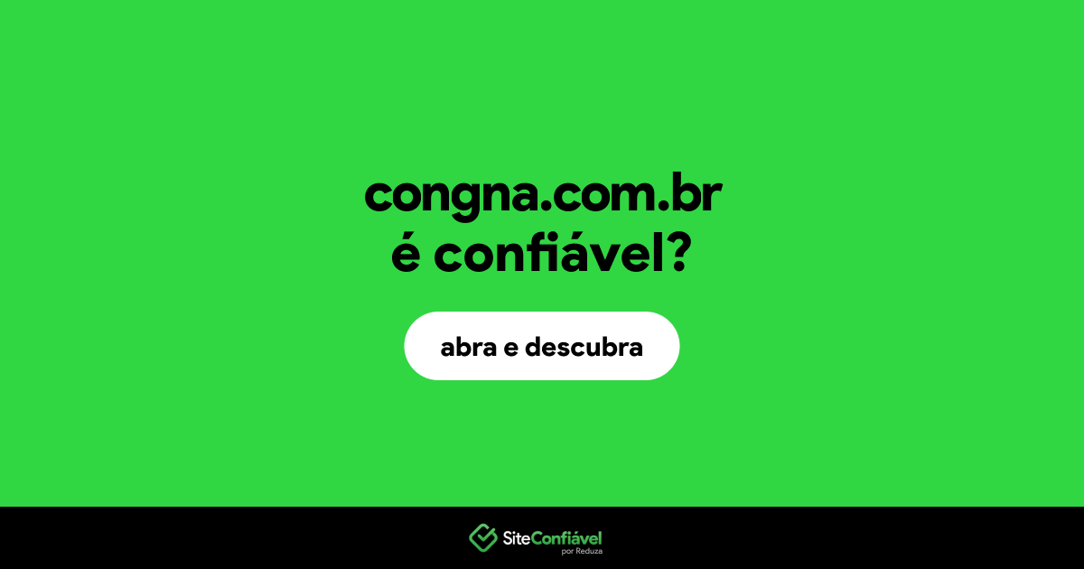 O site congna.com.br é confiável?