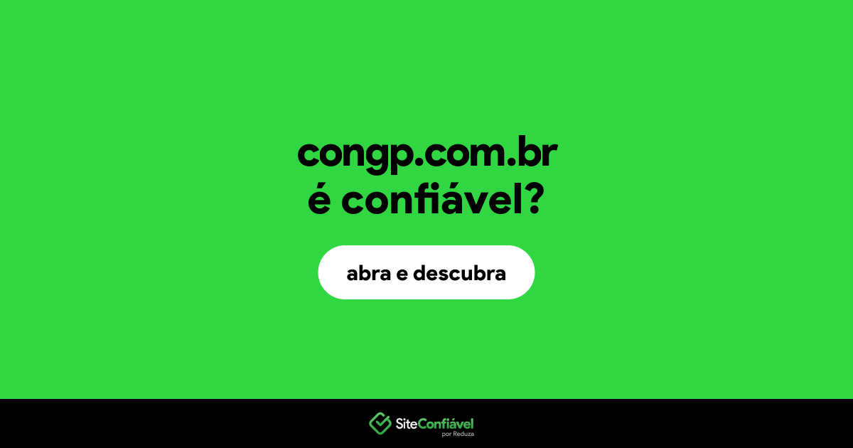 O site congp.com.br é confiável?