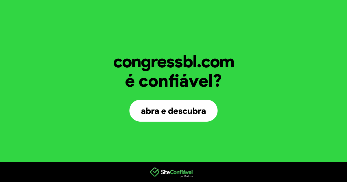 O site congressbl.com é confiável?