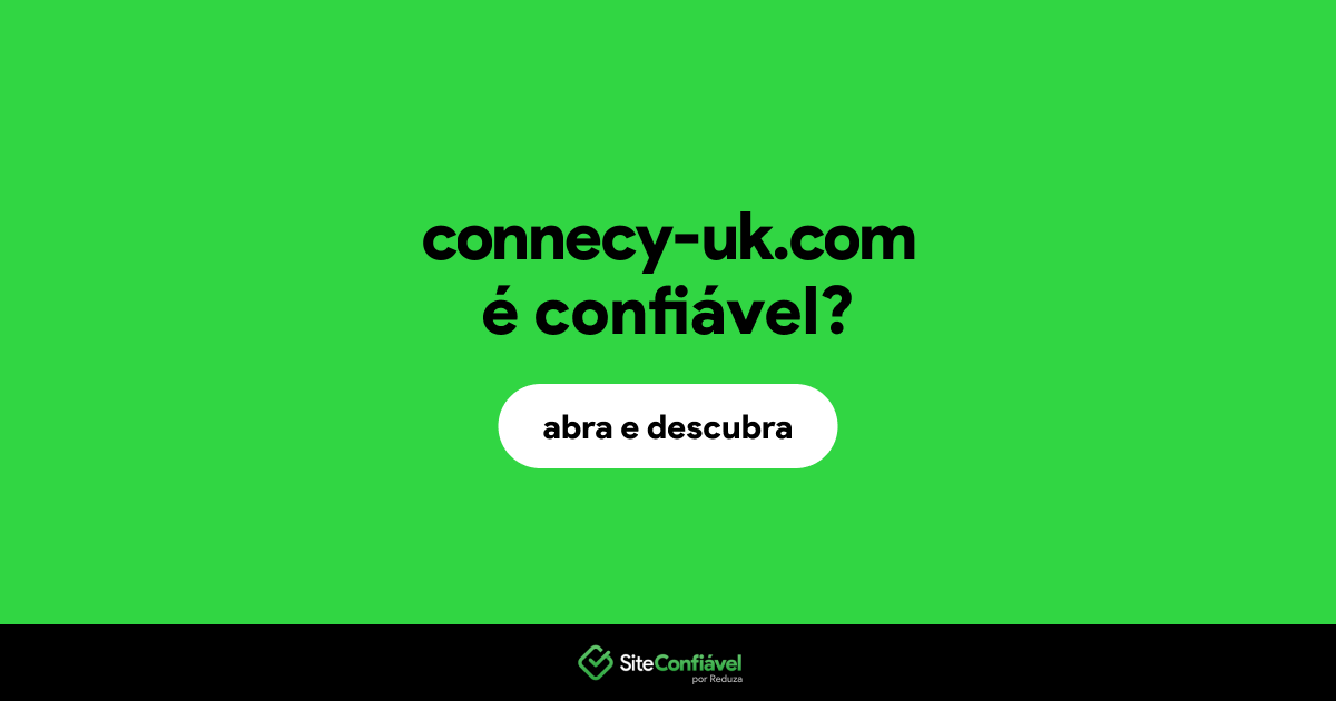 O site connecy-uk.com é confiável?