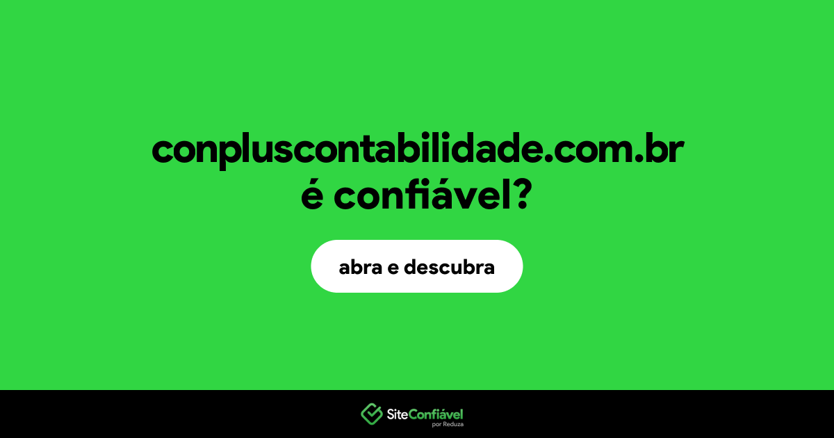 O site conpluscontabilidade.com.br é confiável?