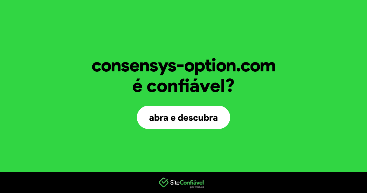 O site consensys-option.com é confiável?