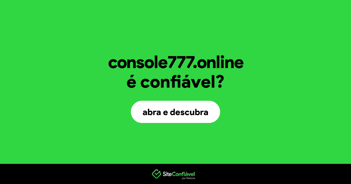O site console777.online é confiável?