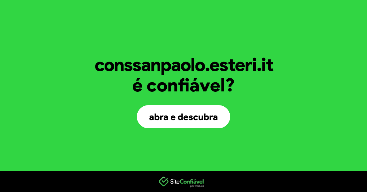 O site conssanpaolo.esteri.it é confiável?