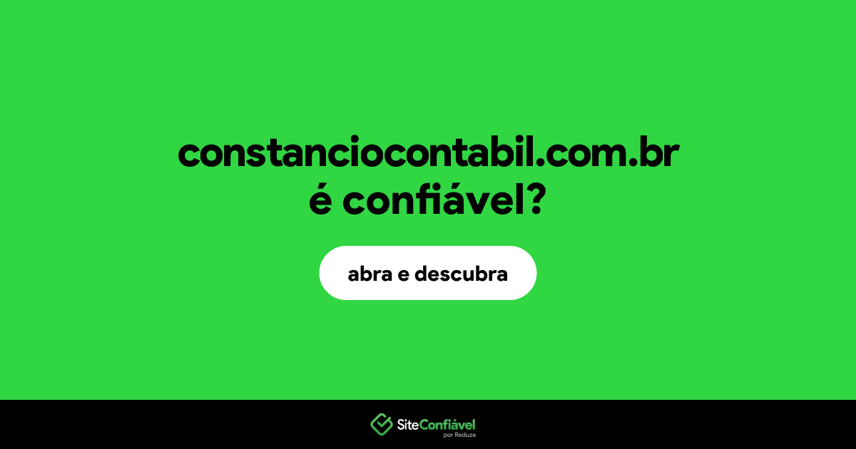 O site constanciocontabil.com.br é confiável?