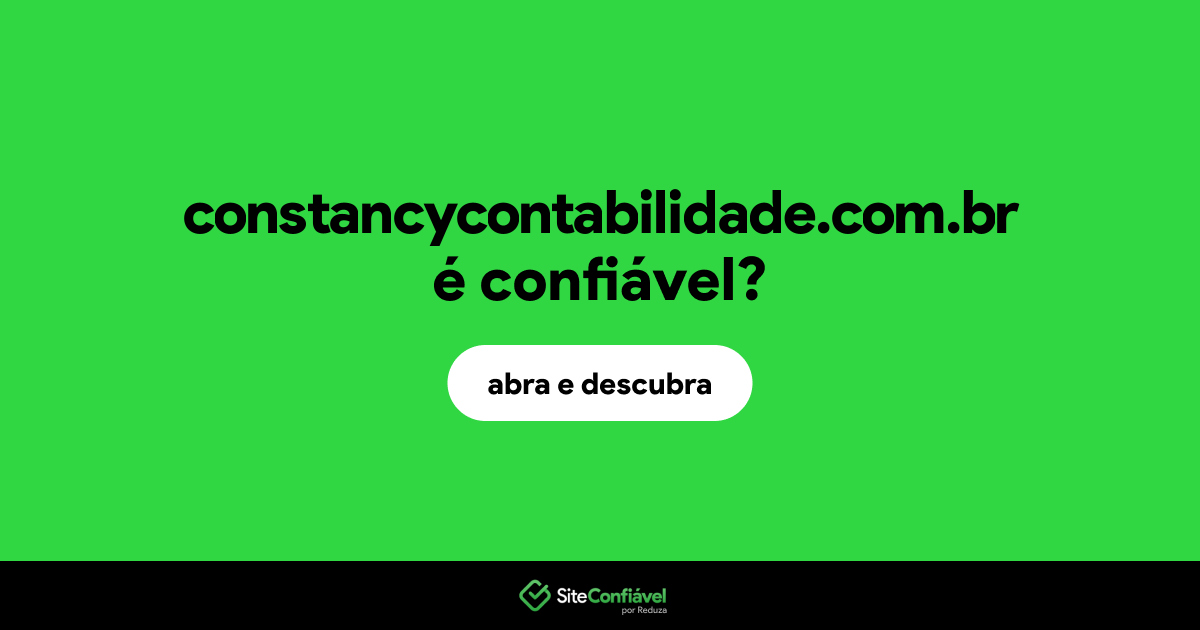 O site constancycontabilidade.com.br é confiável?