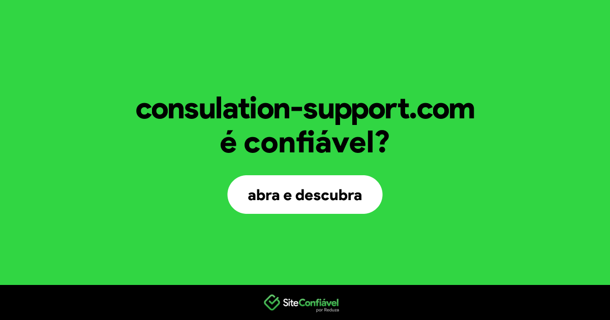 O site consulation-support.com é confiável?
