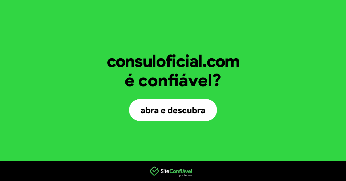 O site consuloficial.com é confiável?