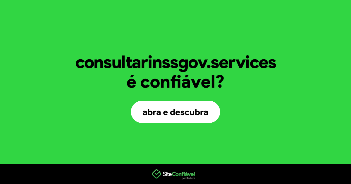 O site consultarinssgov.services é confiável?