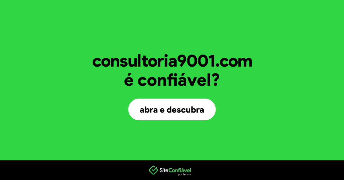 O site consultoria9001.com é confiável?