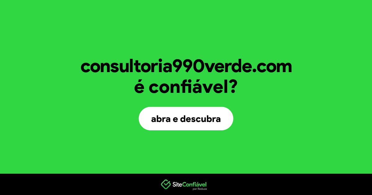 O site consultoria990verde.com é confiável?