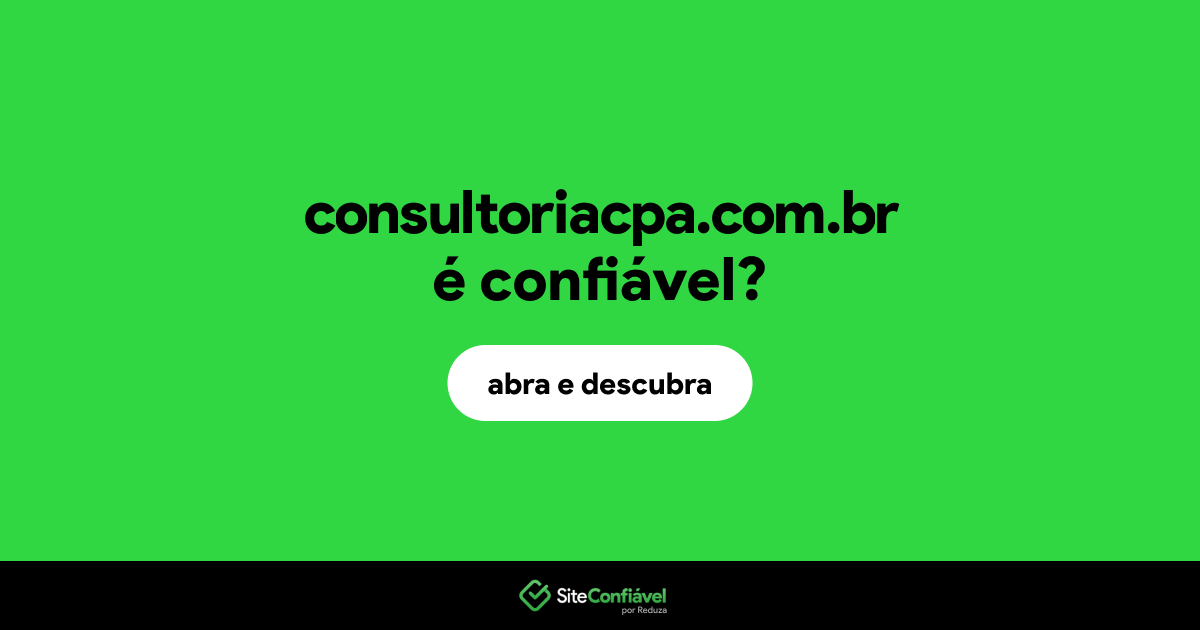 O site consultoriacpa.com.br é confiável?