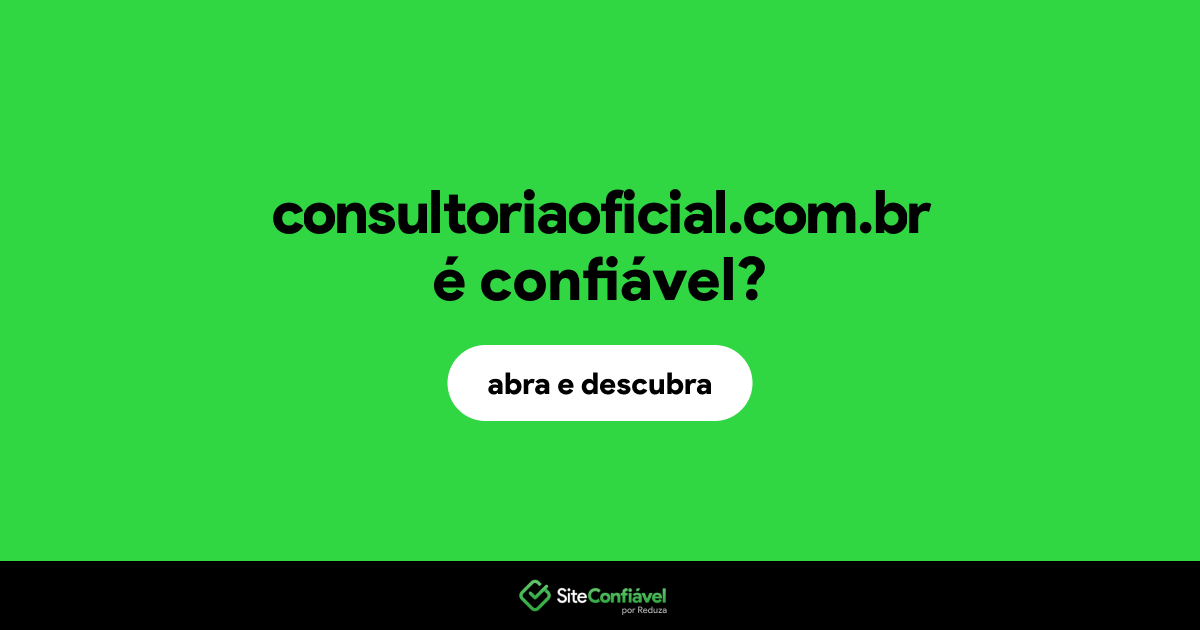 O site consultoriaoficial.com.br é confiável?