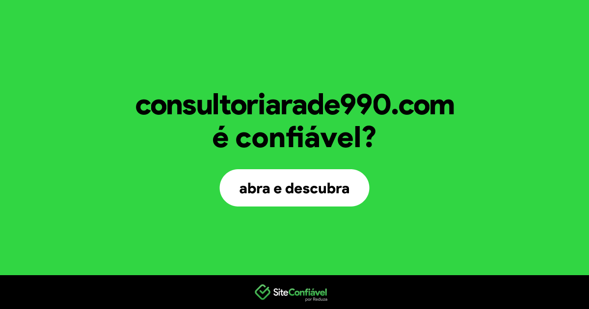 O site consultoriarade990.com é confiável?