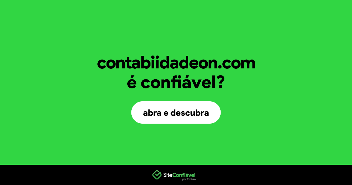 O site contabiidadeon.com é confiável?