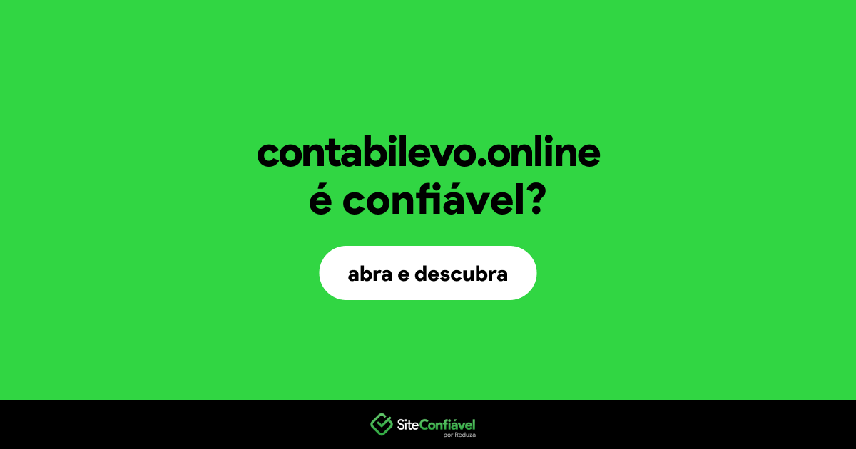 O site contabilevo.online é confiável?