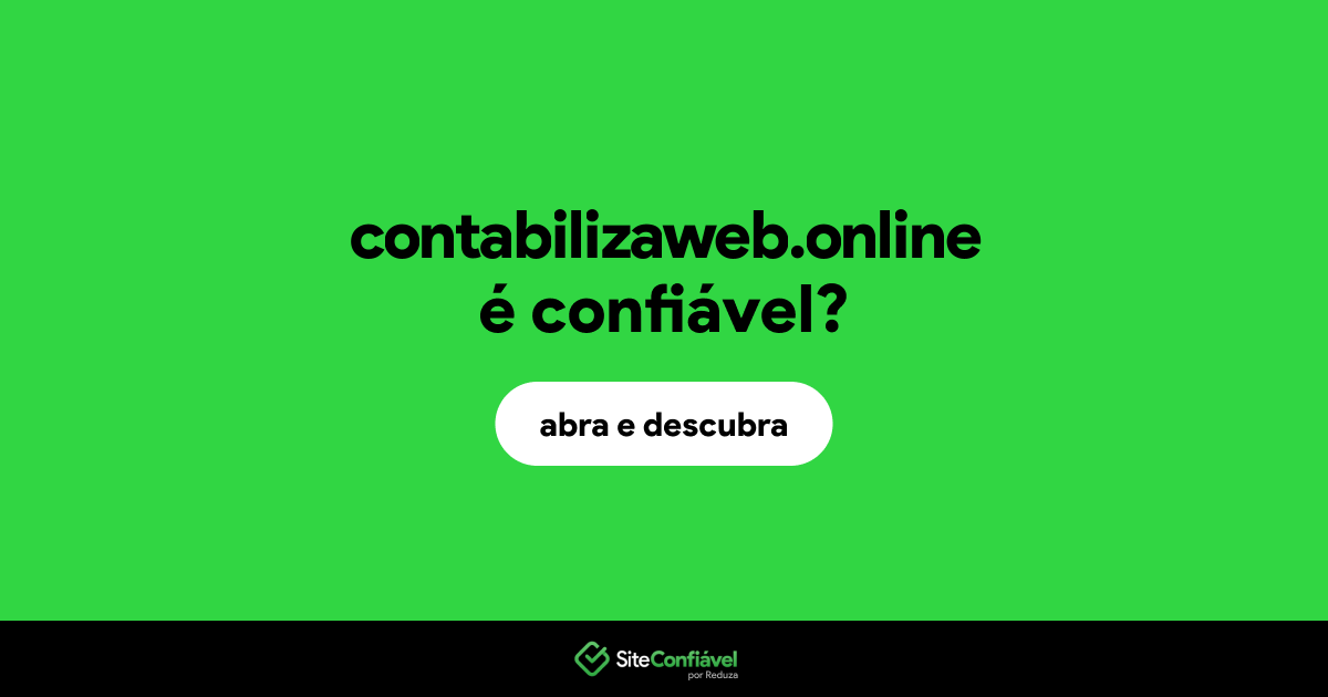 O site contabilizaweb.online é confiável?