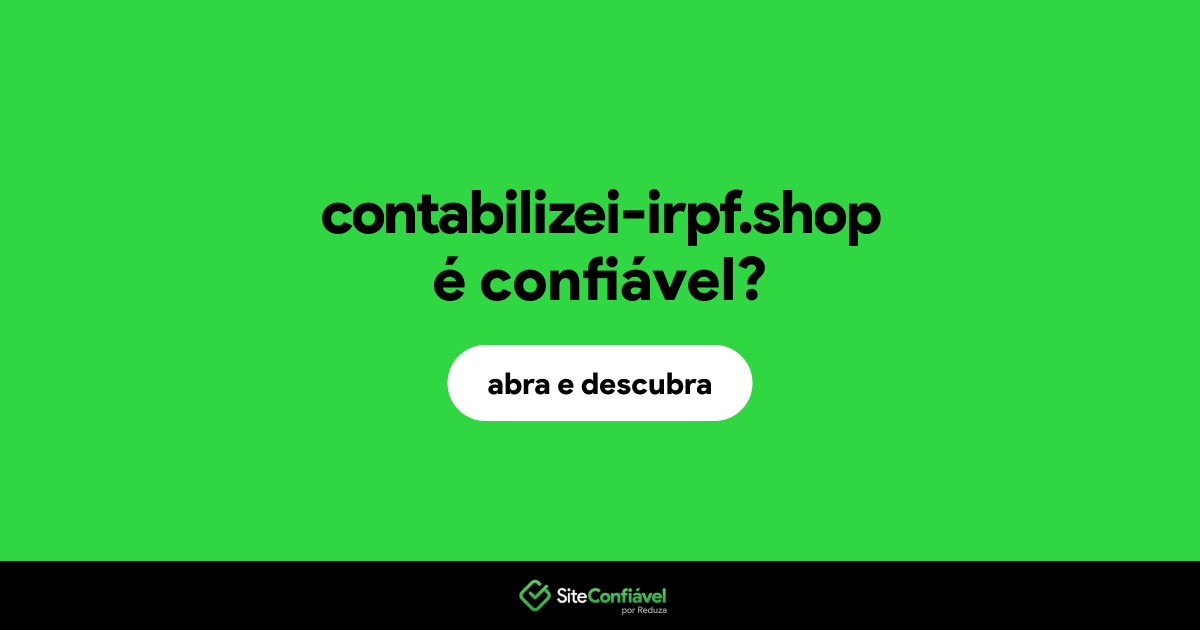 O site contabilizei-irpf.shop é confiável?