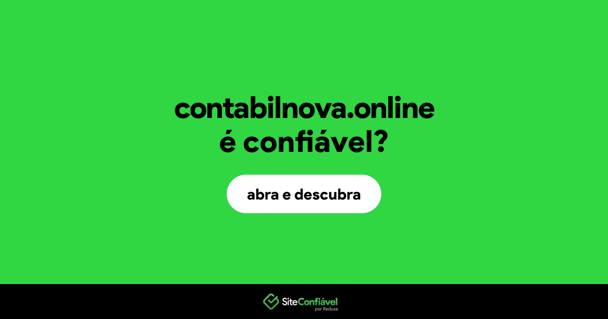 O site contabilnova.online é confiável?