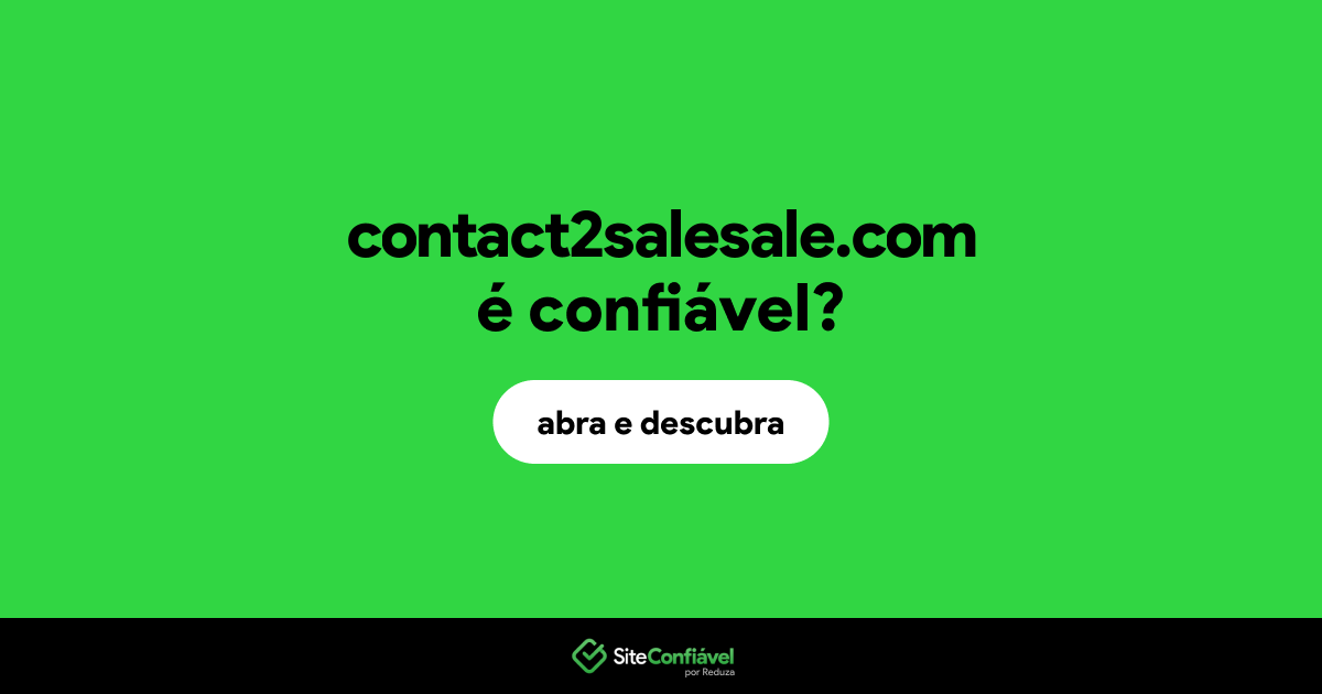 O site contact2salesale.com é confiável?
