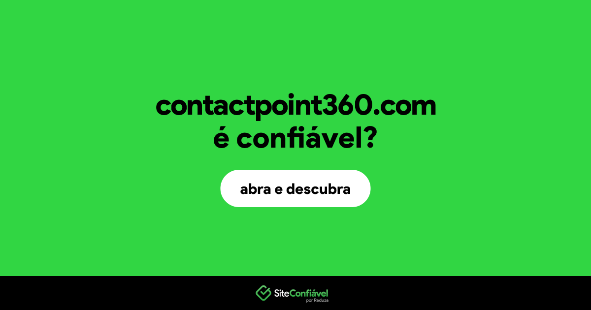 O site contactpoint360.com é confiável?