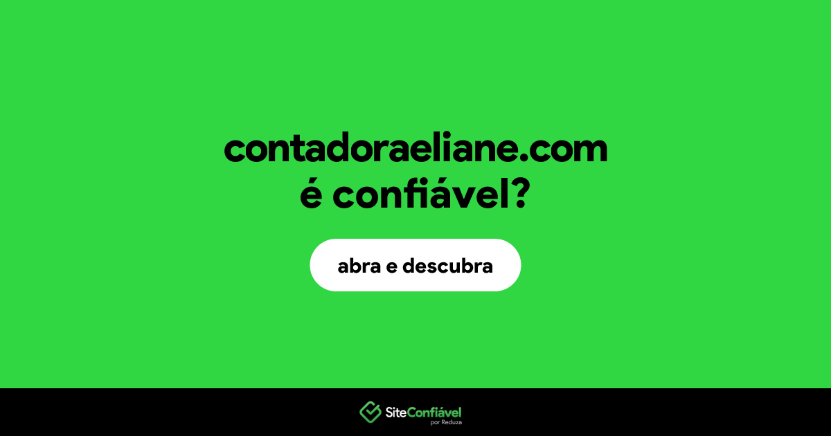 O site contadoraeliane.com é confiável?