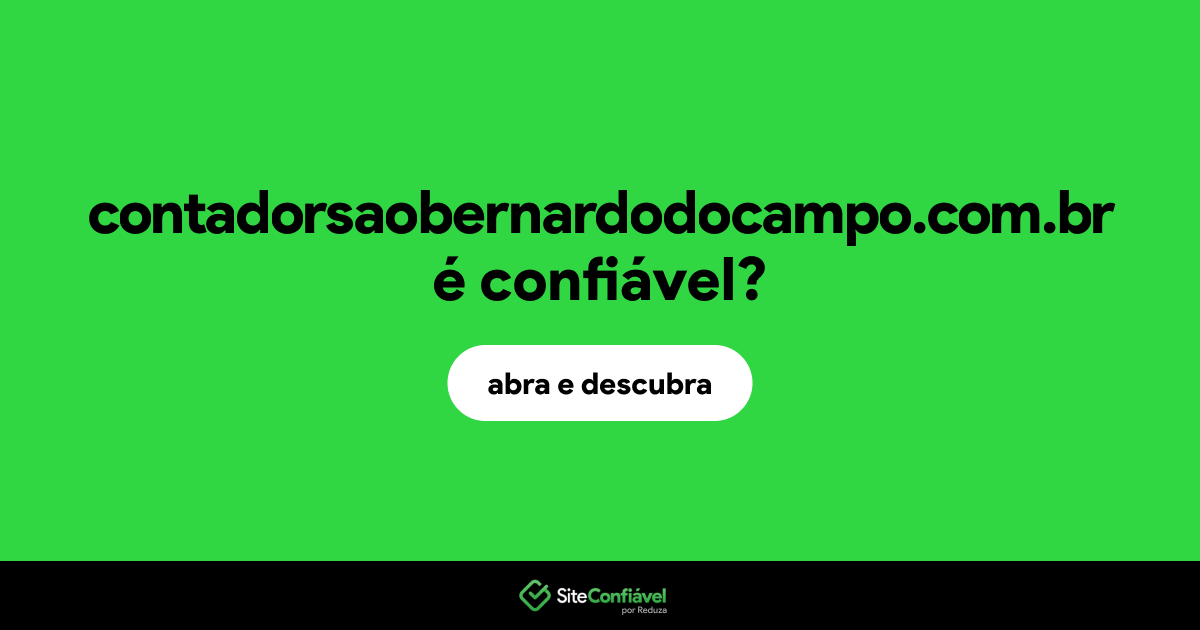 O site contadorsaobernardodocampo.com.br é confiável?