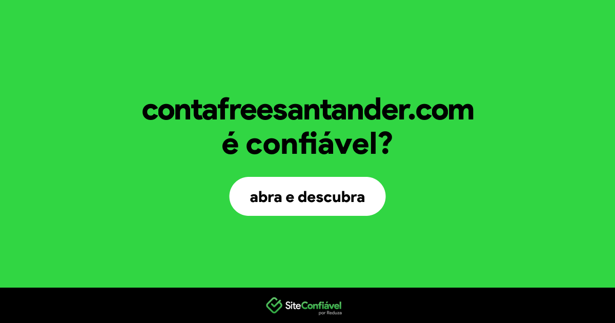 O site contafreesantander.com é confiável?