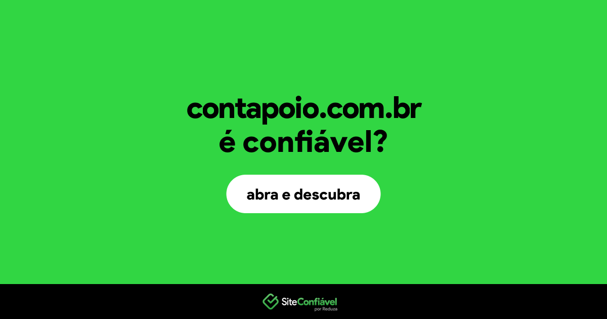 O site contapoio.com.br é confiável?