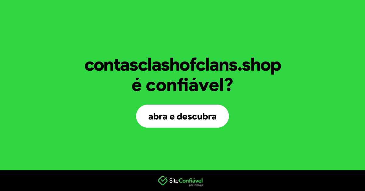 O site contasclashofclans.shop é confiável?