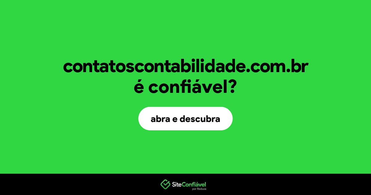 O site contatoscontabilidade.com.br é confiável?