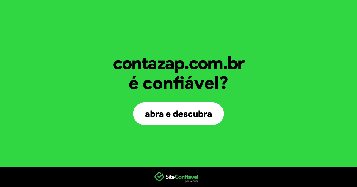 O site contazap.com.br é confiável?