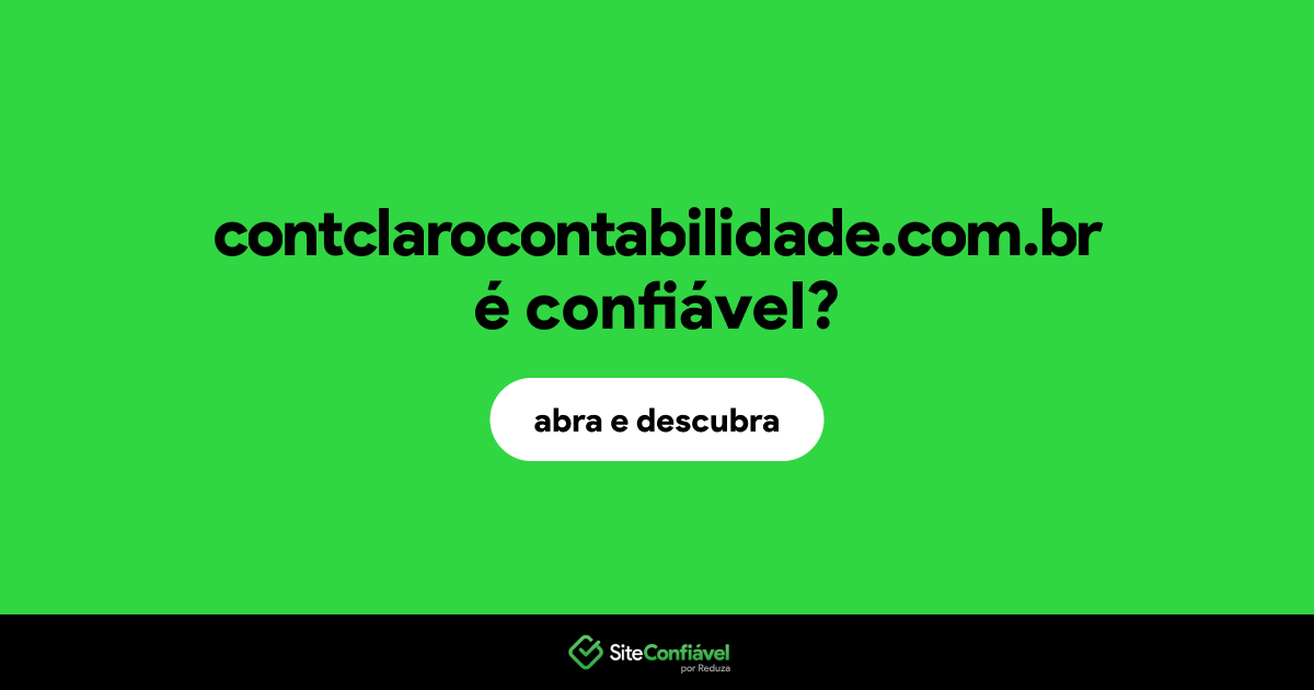 O site contclarocontabilidade.com.br é confiável?