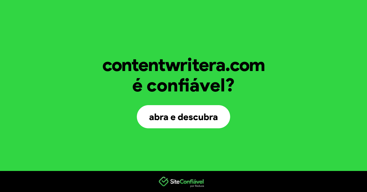 O site contentwritera.com é confiável?