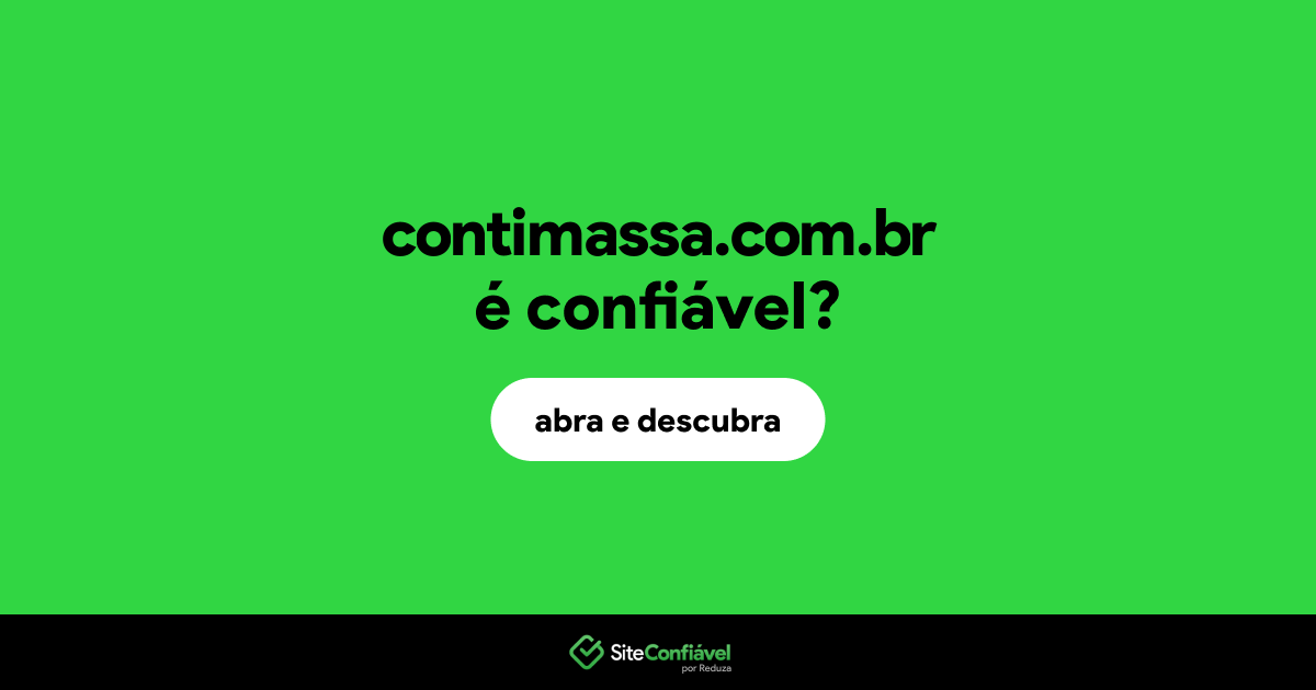 O site contimassa.com.br é confiável?