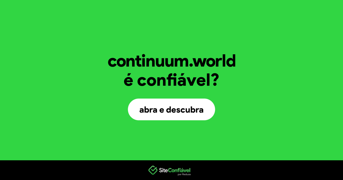 O site continuum.world é confiável?