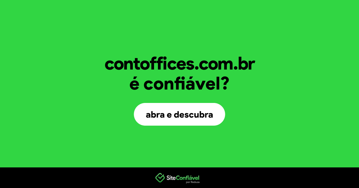 O site contoffices.com.br é confiável?