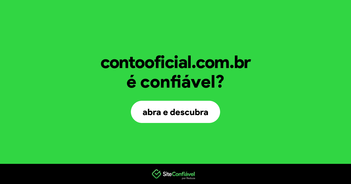 O site contooficial.com.br é confiável?