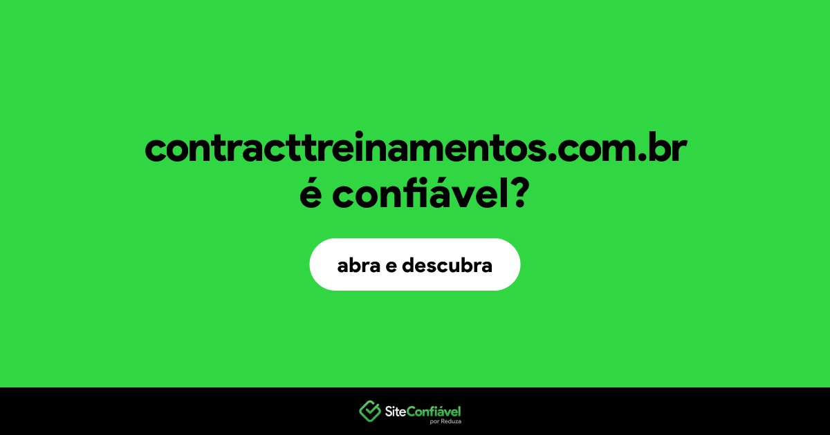 O site contracttreinamentos.com.br é confiável?
