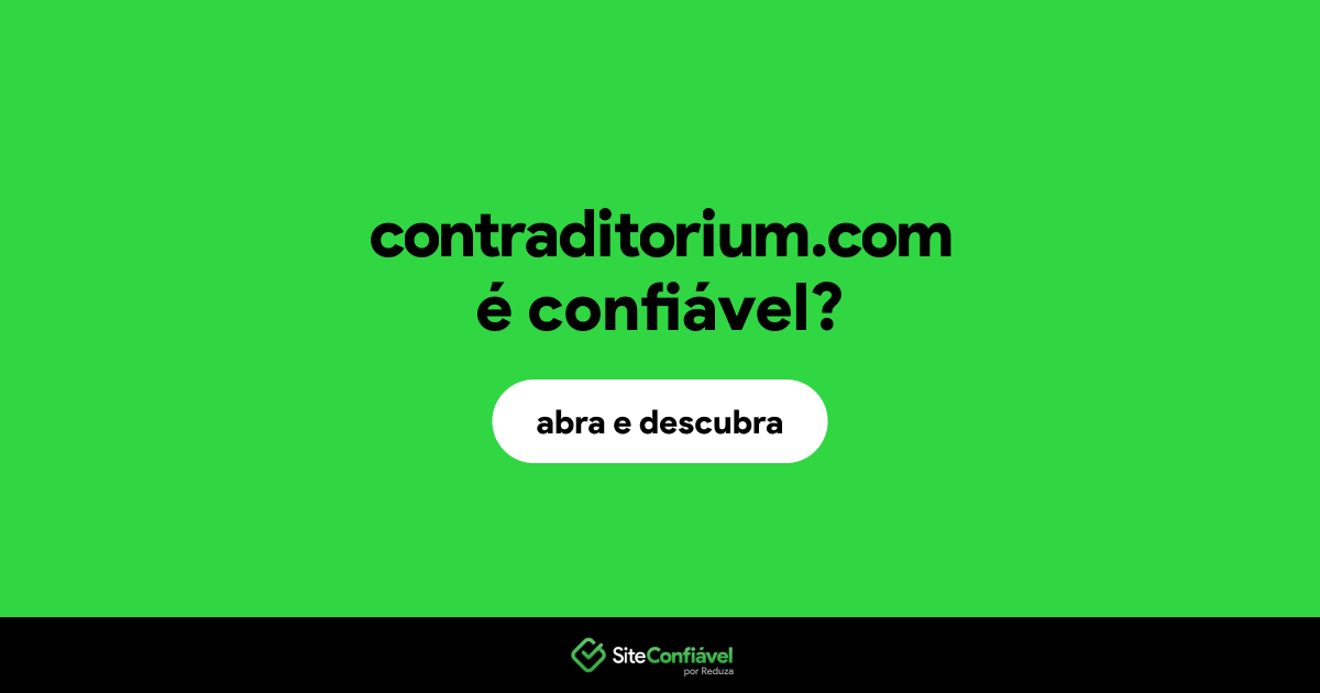 O site contraditorium.com é confiável?