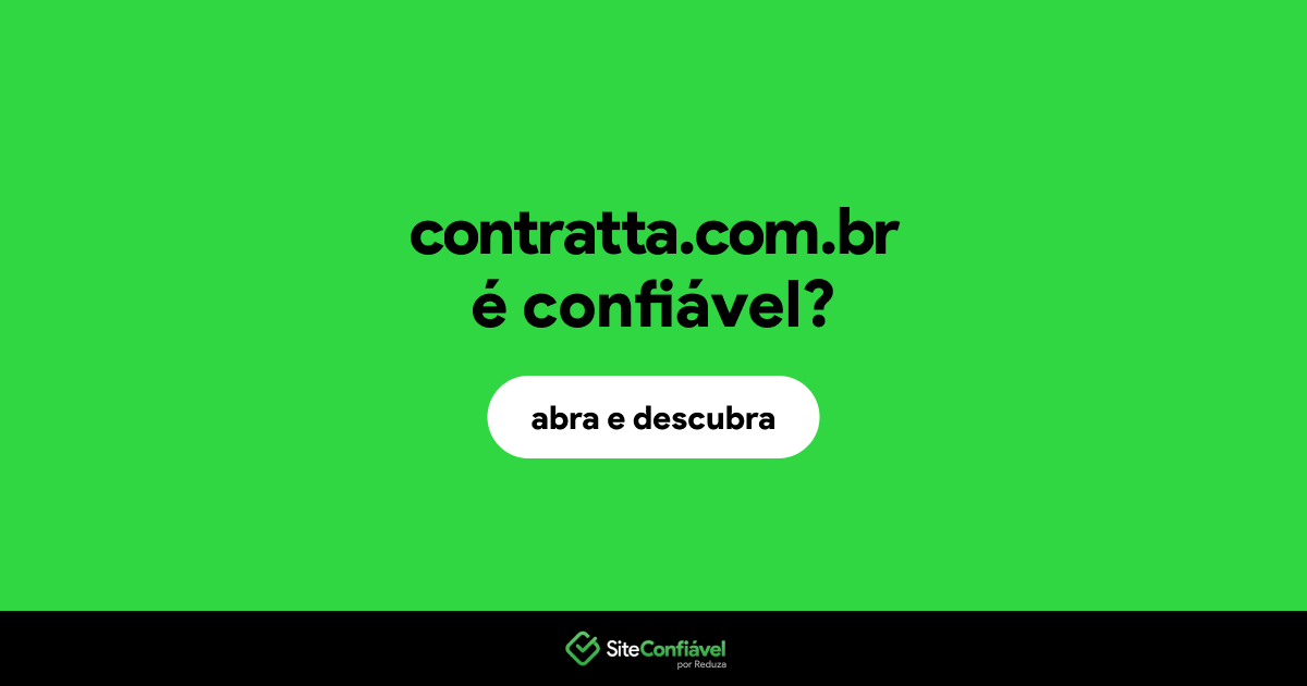 O site contratta.com.br é confiável?