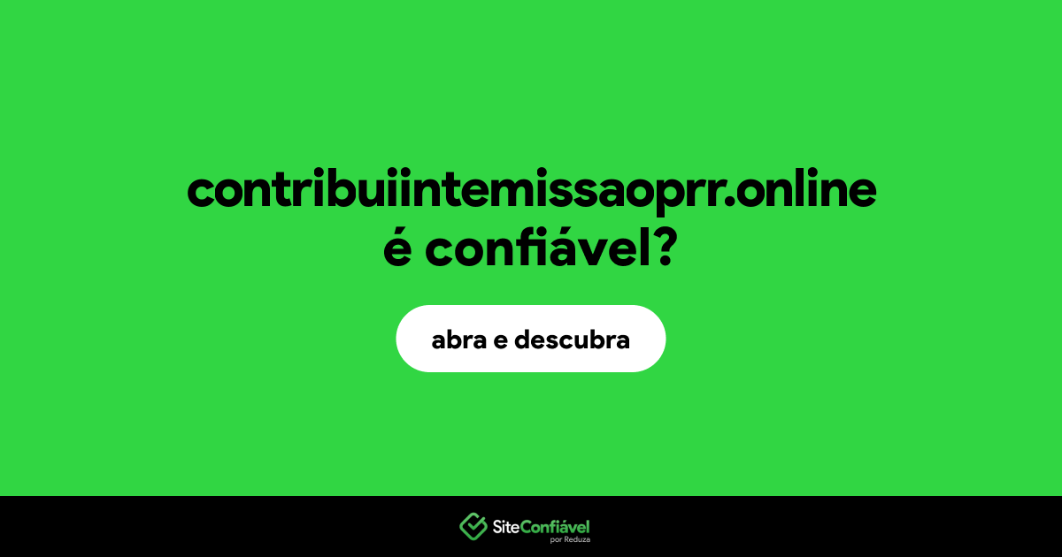 O site contribuiintemissaoprr.online é confiável?